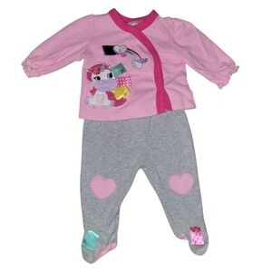 Charming Pink and Gray Unicorn Kids Set